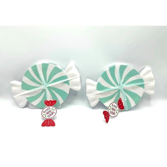 8 Peppermint Candy Appetizer Plates - Picture 1 of 3